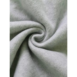 Women's Plus Size Soft Casual Hooded Sweatshirt with Artistic Back Print - Black & White & Bird Design, Kangaroo Pocket, Relaxed Fit, Machine Washable, All-Season Comfort, Ladies Sweatshirts, Decorative Text Design