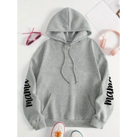 Plus Size - Bear Mom - Hooded Sweatshirt