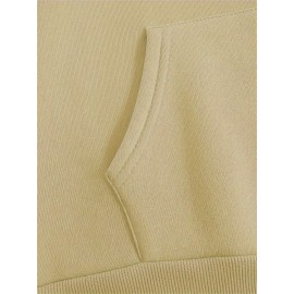 Plus Size, Women's Oversized Christmas Gingerbread Cookie Print Hooded Sweatshirt - Soft Long Sleeve Pullover with Pocket, Merry Christmas Lettering & Plaid Snowflake Design, Cozy Casual Holiday Sweater for Casual Attire (Machine Washable)