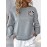 Plus Size, Cross-border Fashion New Solid Color Hollow Beaded Oversized Sweatshirt