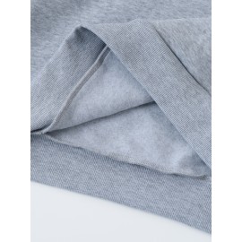 [Dragon Print Hoodie] Plus Size Dragon Print Hoodie - Casual Long Sleeve Pullover with Drawstring, Kangaroo Pocket - 100% Polyester, Slight Stretch, All Season Knit Fabric Hooded Sweatshirt