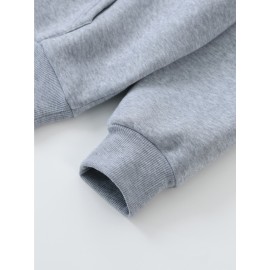 [Dragon Print Hoodie] Plus Size Dragon Print Hoodie - Casual Long Sleeve Pullover with Drawstring, Kangaroo Pocket - 100% Polyester, Slight Stretch, All Season Knit Fabric Hooded Sweatshirt