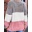 [Plus Size Fleece Hoodie] Cozy Plus Size Women's Plush Fleece Hoodie | Color Block Striped Loose Fit Pullover, Round Neck & Machine Washable | Casual Fall Winter Fashion Top, Comfortable Clothing, Nontransparent Material