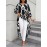 Plus Size, Plus Size Women's Elegant Oversized Asymmetrical Hem Blazer-like Jacket - Black/White/Beige/ Geometric Print Long Sleeve Coat, Machine Washable Loose-Fit Top for Spring/Fall, Casual & Formal Events (No Chest Padding)