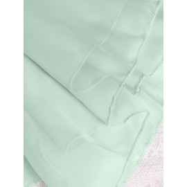 [Plus Size Chiffon Shirt] Plus Size Elegant Long-Sleeve Chiffon Shirt | High-Density, Soft Lining, Flowing Mesh, Henley Neckline, Smooth Tailoring | Spring & Autumn Outings