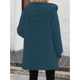 Women's Oversized Fleece Jacket with Hood & Pockets - Thick Winter Coat, Fuzzy Zip-Up Outerwear, Machine Washable, Cozy for all body Types (Fall/Winter) - Elegant Special Line Collection