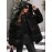 Women's Winter Hooded Jacket - Non-Stretch Outer Coat, Full-Length Zipper Front Closure, Machine Washable Cold Weather Outerwear for Everyday & Formal Events - Women's Outerwear, Ladies Winter Coats, Sleek Fabric Design, Classic Coat, Durable Material, Professional Women