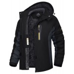Women's Plus Size Ski Jacket Winter Outdoor Windproof Waterproof Soft Shell Jacket Detachable Snow Cap 5 Pocket Warm Fleece Lining Thickened Thermal Coat Outdoor Sports Ski Snowboard Hiking Camping Mountaineering Large Size Jacket