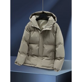 1pc Elegant Women'S Polyester Jacket - Solid Color Crew Neck Long Sleeve with Pockets for Fall/Winter Outdoor Sports and Casual Warmth