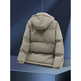 1pc Elegant Women'S Polyester Jacket - Solid Color Crew Neck Long Sleeve with Pockets for Fall/Winter Outdoor Sports and Casual Warmth