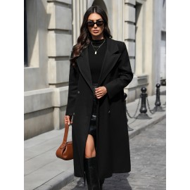 [Elegant Trench Coat] Vibrant Green Women's Elegant Casual Long Trench Coat | Machine Washable Lightweight Spring/Fall Outerwear with Classic Collar & Regular Fit, Autumn Fashion, Durable Fabric, Smooth Texture
